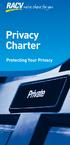 Privacy Charter. Protecting Your Privacy