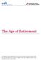 The Age of Retirement