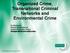 Organized Crime, Transnational Criminal Networks and Environmental Crime. Ed McGarrell Director and Professor School of Criminal Justice