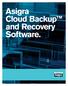 Asigra Cloud Backup and Recovery Software.