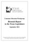 Biennial Report to the Texas Legislature