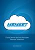GOVERNMENT HOSTING. Cloud Service Security Principles Memset Statement. www.memset.com
