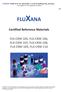 FLUXANA. Certified Reference Materials FLX CRM 109, FLX CRM 110