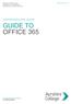 LEARNING RESOURCE CENTRE GUIDE TO OFFICE 365