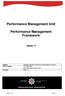 Performance Management Unit. Performance Management Framework
