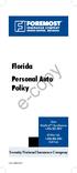 e-copy Florida Personal Auto Policy Security National Insurance Company Claims HelpPoint Claim Services 1-800-527-3907
