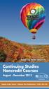 Continuing Studies Noncredit Courses