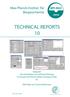 TECHNICAL REPORTS 10. Max-Planck-Institut für Biogeochemie MPI-BGC. Jena