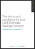 The terms and conditions for your M&S Everyday Savings Account