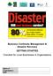 Business Continuity Management & Disaster Recovery GETTING STARTED Checklist for Local Businesses & Organisations