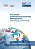 Advanced International Business Management MA/MSc (Dual Award)