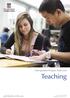 Undergraduate Program Guide 2016. Teaching