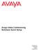 Avaya Video Conferencing Solutions Quick Setup