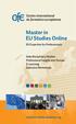 Master in EU Studies Online