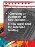 Carrying on business in New Zealand... a new legal test for internet trading