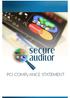 Secure Auditor PCI Compliance Statement