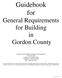 Guidebook for General Requirements for Building in Gordon County