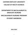 EASTERN KENTUCKY UNIVERSITY COLLEGE OF HEALTH SCIENCES DEPARTMENT OF BACCALAUREATE & GRADUATE NURSING BACCALAUREATE NURSING PROGRAM STUDENT HANDBOOK