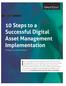 10 Steps to a Successful Digital Asset Management Implementation by SrIkAnth raghavan, DIrector, ProDuct MAnAgeMent