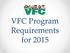 VFC Program Requirements for 2015