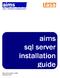 aims sql server installation guide