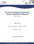 DC Series Digital Conversion Alarm Operator s Manual