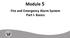 Module 5. Fire and Emergency Alarm System Part I- Basics
