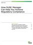 How SUSE Manager Can Help You Achieve Regulatory Compliance