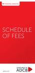 PERSONAL BANKING SCHEDULE OF FEES. adcb.com
