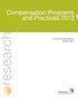 Compensation Programs and Practices 2012. research. A report by WorldatWork, October 2012