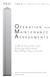 Operation and Maintenance Assessments