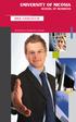 SCHOOL OF BUSINESS MBA HANDBOOK. Committed to Excellence in Europe
