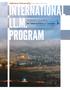 Law Hebrew University Faculty of INTERNATIONAL LL.M. International LL.M. program PROGRAM