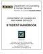DEPARTMENT OF COUNSELING AND HUMAN SERVICES STUDENT HANDBOOK. December 2014