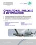 Operational analysis & Optimisation