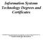Information Systems Technology Degrees and Certificates