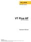 VT Plus HF. Operators Manual. Gas Flow Analyzer