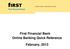 First Financial Bank Online Banking Quick Reference. February, 2013