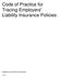 Code of Practice for Tracing Employers' Liability Insurance Policies