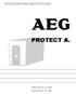 UPS OPERATING INSTRUCTIONS PROTECT A. PROTECT A. 500 PROTECT A. 700
