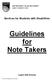 Guidelines for Note Takers