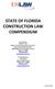 STATE OF FLORIDA CONSTRUCTION LAW COMPENDIUM