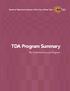 Teachers Retirement System of the City of New York. TDA Program Summary. Tax-Deferred Annuity Program