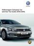 Volkswagen Company Car and Van Tax Guide 2015/2016.