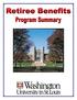 Washington University in St. Louis Retiree Benefits Summary
