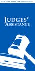 NEW YORK STATE BAR ASSOCIATION JUDGES ASSISTANCE