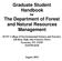 Graduate Student Handbook for The Department of Forest and Natural Resources Management