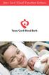 Your Cord Blood Donation Options