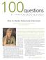 How to Master Behavioral Interviews. Properly answering these 100 questions will help job seekers make the final candidate list