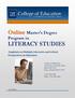 Online Master's Degree Program in LITERACY STUDIES